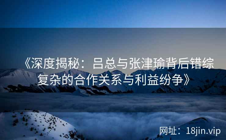 《深度揭秘：吕总与张津瑜背后错综复杂的合作关系与利益纷争》