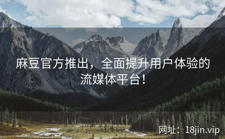 麻豆官方推出，全面提升用户体验的流媒体平台！